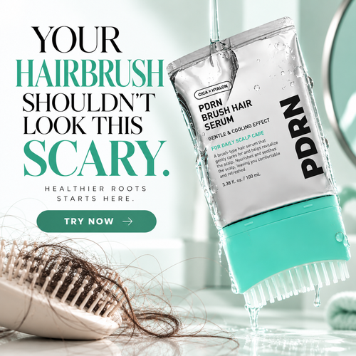 PDRN Brush Hair Serum for Fuller-Looking Roots